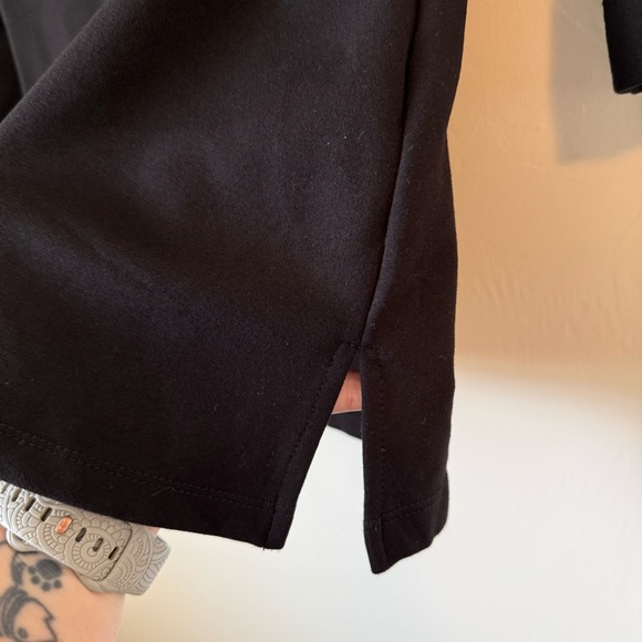 Anne Klein 3/4 Sleeve Knit Top Black & Ivory - Picture 4 of 7